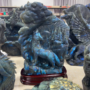 Sculptures en labradorite naturelle – Offre spéciale – Sculptures brillantes de haute qualité – Marque YINGLAI – Pierre naturelle polie pour la guérison - Product Image 5