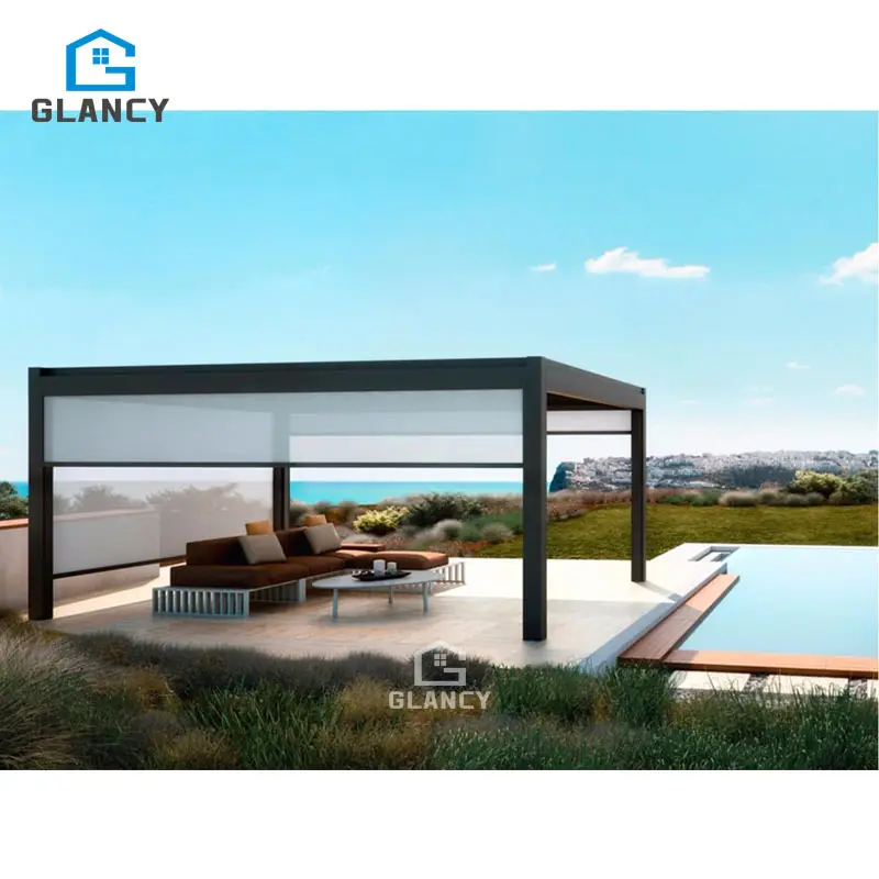 Toit automatisé Prix Toit mobile en aluminium, étain personnalisé Toit de terrasse Kit extérieur Pergola