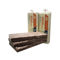 Isolation thermique de type certifié ISO pour diverses applications R5 Eco Brown Glass Wool Fiber Batts 200mm d'épaisseur