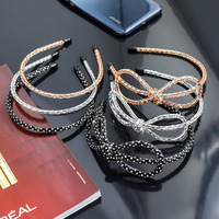 Ofertas Especiales Diadema Brillante con Pedrería Ajustable, Duradera y de Alta Calidad en Negro, Marrón, Blanco y Dorado con Diamantes de Imitación para Mujer