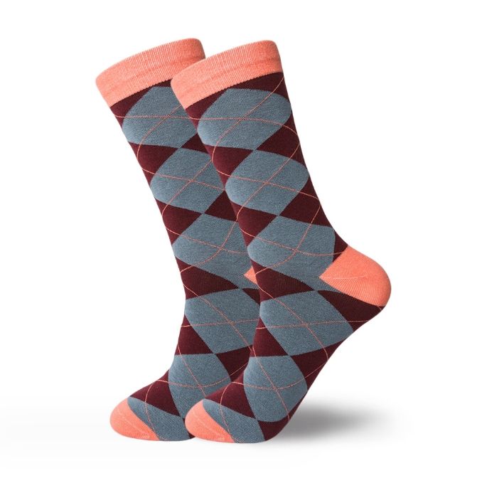 WUYANG Factory Dress Socks Crew Argyle Colorful Cotton Novelty Casual Happy Fun Men Socks Hot Sale