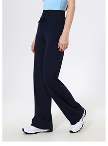 Women Drawstring Waist Wide Leg Athletic Pants Lightweight <b>Flowy</b> Floor Drape Yoga Trousers Casual Fitness Pants Wholesale - Product Image 3