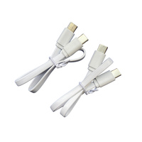 Pasokan Pabrik Kabel USB-C ke USB C Pendek Pipih 30cm 50cm 2A PD Pengisian Cepat Aksesoris Kabel Tipe C