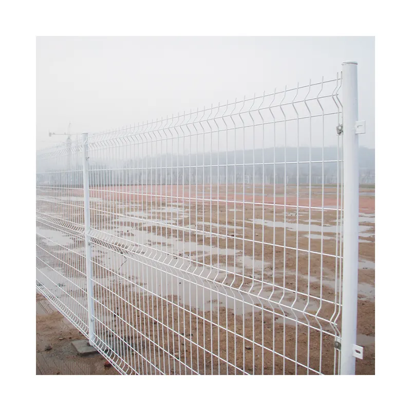 Wholesale cheap outdoor galvanized steel fence, white mesh wire fence panels, metal wire mesh fence