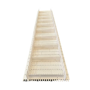 OPB düz plaka + saptırma + yan etek beyaz OPB düz plaka modüler kemer OPB düz plaka konveyör bandı - Product Image 3