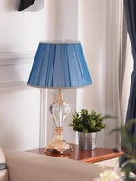 Lampe de table LED en cristal nordique américaine HJ HOME, moderne, simple, luxueuse, chaude, pour chambre à coucher, chevet, bureau