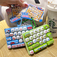 Jouet promotionnel créatif et mignon, clavier mécanique anti-stress à 26 touches, jouet anti-stress, porte-clés à pression pour enfant, pendentif pour cartable