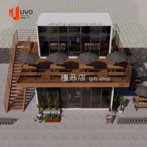 UVO commercio all'ingrosso prefabbricato contenitori mobili piccole case modulari case contenitore cafè Store - Product Image 1