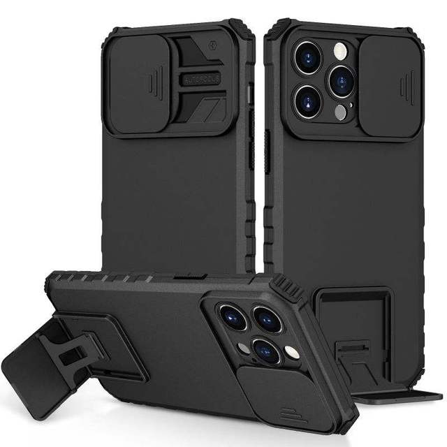 For Samsung S23 S24 FE Phone Case with Stand Vertical Stand Phone Case Slide Camera Cover for iPhone 16 15 14 Cover Camera Slide