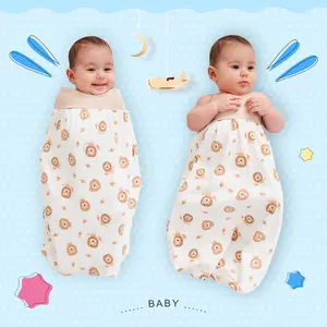 Großhandel Baby Schlafsack Super Soft Sleeve less 100% Baumwolle Neugeborene Schlafsack Kids Swaddle Warp Schlafsäcke 0 bis 12m