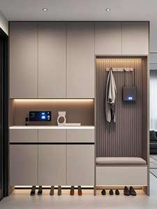 Étagère à chaussures pour salon, armoire, meuble à chaussures étroit, style moderne, meuble à chaussures pour entrée. - Product Image 5