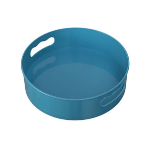 Household Durable Lazy Susan Cabinet Plastic Turntable Organization 360 Rotating Can Organizer With Handle