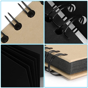 Carnet de croquis A4 écologique à pages noires vierges, reliure spirale, couverture rigide, <span class=keywords><strong>album</strong></span> <span class=keywords><strong>photo</strong></span> de <span class=keywords><strong>mariage</strong></span> - Product Image 4
