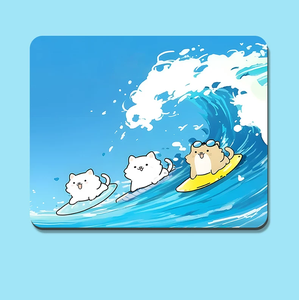 Tapis de souris mignon pour chat, petit tapis de bureau ergonomique avec support de poignet, repose-poignet de clavier dessin animé - Product Image 1