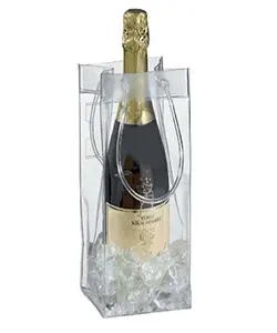 Koeler Chiller Trekkoord Handvat Tas Plastic Fles Carrier Wijn Carrier Herbruikbare Wijn Zak