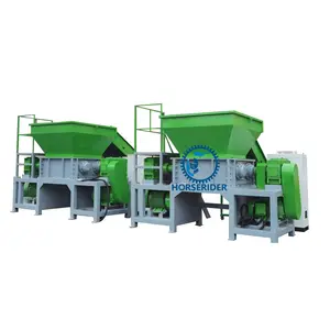 pet bottles shredding double shaft shredder machine/waste plastic shredder machine plant