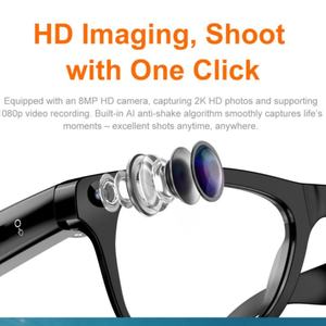Lunettes Intelligentes Xk One Pro avec Assistant Vocal IA, Traduction en Temps Réel, Vidéo 720P, Chargement Type-C, Monture en Plastique et Titane, Verres Remplaçables - Product Image 2