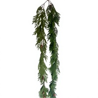 Guirlande de Noël artificielle en pin de Norfolk, toucher doux, pour décoration murale, vente en gros, pour extérieur et intérieur, avec décorations de pommes de pin