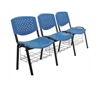 Chaise d'étude empilable moderne à prix de gros pour salle de classe, lycée, avec tableau d'écriture et pieds en métal/fer pour extérieur