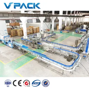 Línea de embotellado de producción automática 2024, máquina para hacer agua y botellas, proyecto integrado de llenado y envasado de bebidas