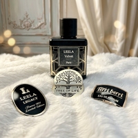 Autocollant personnalisé en plaque d'aluminium métallique pour bouteille de parfum, étiquette de marque privée, conception de patchs logo pour emballage