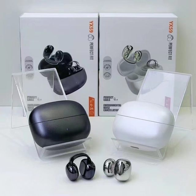Hot YX59 AI Smart Ear Clips Earbuds OWS With ANC Noise Reduction Bone Conduct Earphone JL Realtime Language Translator With APP