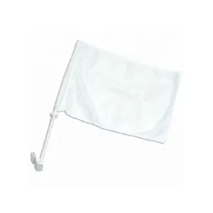 Bandiera a sublimazione vuota personalizzata in poliestere personalizzata del fornitore diretto del produttore per finestrini dell'auto con bastone infrangibile
