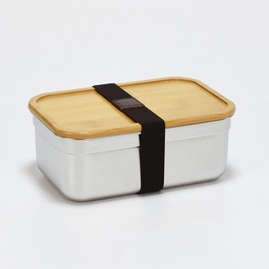Bacs de rangement des aliments en acier inoxydable Nicety boîtes à lunch en métal rectangulaire étanches ensemble de boîtes à lunch en acier inoxydable <span class=keywords><strong>avec</strong></span> couvercles de verrouillage en bambou - Product Image 5