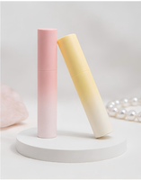Flacon d'échantillon de parfum rotatif à double section de 10 ml, en ABS, vide, avec pulvérisateur intégré et intérieur en verre dégradé mat, Xh-003