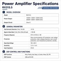 Module d'amplification actif DSP 3 voies 1500W pour subwoofer 500W+500W, égaliseur FIR pour médiums et aigus, limiteur, USB, RS485, amplificateur 3 canaux