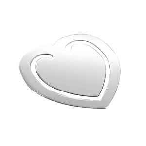 Segnalibro a Forma di Cuore 50x55 mm Pezzo Singolo (1pz) - Product Image 1