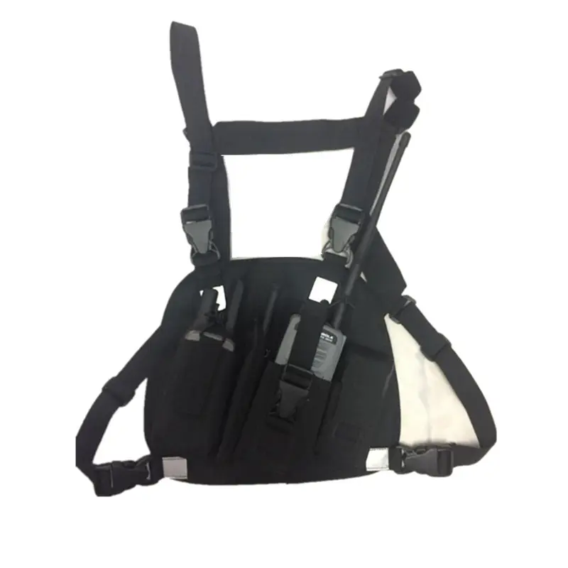 Chest Pocket Walkie Talkie Pack Backpack PT-16 Handset Radio Holder Bag for Motorola Two Way Radio