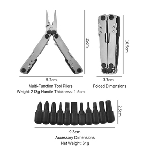 Pince <span class=keywords><strong>multifonction</strong></span> portable HongRui en acier au carbone, tournevis, coupe-fils et ciseaux à ressort pour le camping tactique en extérieur - Product Image 5