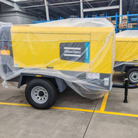 Compresseur d'air à vis diesel portable Atlas Copco XAHS350/400/450/650/750/850 12-25 bar 10-24 M³/min pour l'exploitation minière et la construction