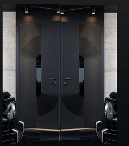 Chất lượng cao 3D chạm khắc thiết kế cửa trước với cửa sổ trong suốt bên cửa chính với nhiều điểm khóa cho biệt thự - Product Image 6