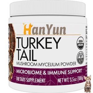 Polvo Inmunitario de Hongo Cola de Pavo para Perros, Precio de Fábrica OEM/ODM, Refuerza la Defensa Contra Virus/Alergias - Product Image 1