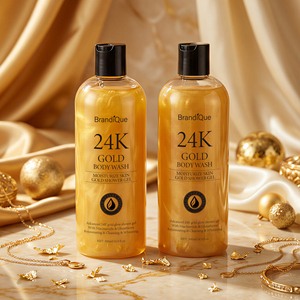 <span class=keywords><strong>Gel</strong></span> Douche Mousse Marque Blanche au Collagène, Anti-Âge, Exfoliant, Illuminateur de Peau, <span class=keywords><strong>Gel</strong></span> Douche Bio à l'Or 24 carats - Product Image 1