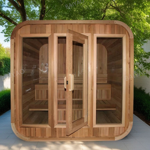 Hiện đại 4 6-người truyền thống ngoài trời phòng tắm hơi với phòng tắm hơi Bếp thiết bị 6kw/9KW sưởi ấm tiền gửi yêu cầu - Product Image 1