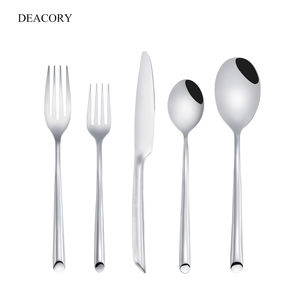 Cubiertos de plata de acero inoxidable 304 personalizados, juego de cubiertos de alta gama a granel, cuchillo, cuchara, tenedor, cubiertos para restaurante - Product Image 5