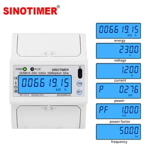 Solo la fase 5(80)A 230V AC RS485 Modbus RTU medidor de energía consumo eléctrico medidor de Monitor de fondo carril DIN