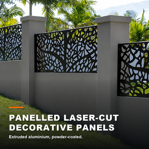 Custom Design Laser Cut Fence Panels <b>Decorative</b> Commercial Privacy Barriers for Office Buildings and Property Projects - Product Image 1
