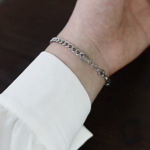 Waterproof Stainless Steel Cuban Link Gold Plated Chain Bracelet for Women <b>Men</b> - Product Image 4