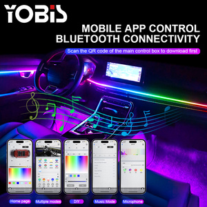 YOBIS 22 18 en 1 Symphony luces de ambiente LED de doble zona <span class=keywords><strong>para</strong></span> coche RGB tira de luz de ambiente dinámica decorativa <span class=keywords><strong>para</strong></span> interior de coche - Product Image 6