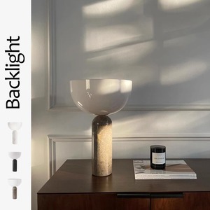 Lampe de table Kizu avec base en marbre, commande tactile, source de lumière LED, base d'ampoule E27, lampe de bureau pour chambre à coucher et bureau - Product Image 2