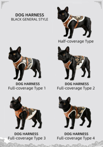 רתמות עור פרימיום לחיות מחמד עם לוגו בהתאמה אישית, רתמת כלבים טקטית מתכווננת עם עבודת רקמה - Product Image 4