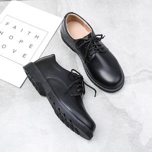 รองเท้าหนังผู้ชาย วัยรุ่น นักเรียนมัธยมต้น ใส่สบาย พื้นนุ่ม สีดำ แบบทางการ ฤดูใบไม้ผลิ ฤดูใบไม้ร่วง แบบผูกเชือก - Product Image 3