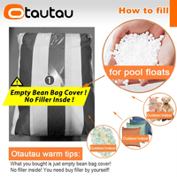Housse de pouf de jardin moderne et imperméable OTAUTAU pour transat de piscine et pouf de plage SF086 – Rembourrage non requis