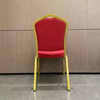 Chaise de banquet pliable à cadre en acier rembourrée, design moderne, usage commercial, origine Chine, hôtels, restaurants