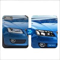 Pour Audi A5 2008-2012, ensemble de phares modifiés avec lentille LED, 12V 35W, feux de jour, 3000-6400 lumens