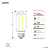 Ampoule LED à filament E26 E27 T40 3W, éclairage décoratif, AC100/230V, sans scintillement, ampoule en plastique, guirlande lumineuse intérieure/extérieure